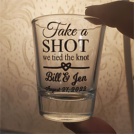 shot glass wedding favors