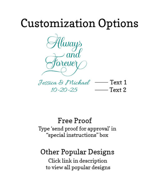 always and forever customization options free proof