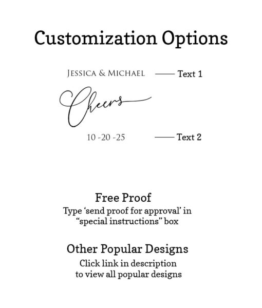 cheers customization options free proof