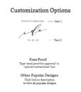 i do customization options free proof