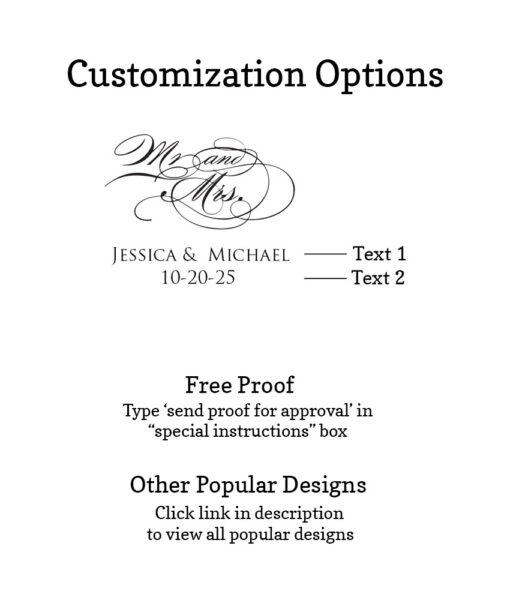 mr and mrs customization options free proof