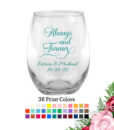 wedding wine glass always and forever