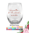 wedding wine glasses name signature