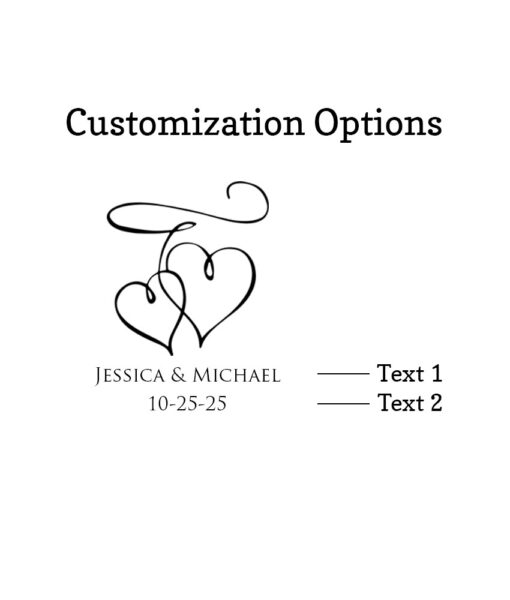 interlocking hearts customization options