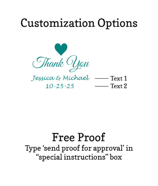 thank you heart customization option free proof