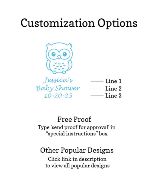baby owl customization option free proof