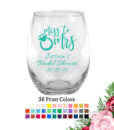 bridal shower favors wine glass miss to mrs