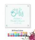 bridal shower glass coasters miss to mrs