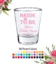 bridal shower shot glasses bride to be