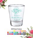 bridal shower shot glasses floral