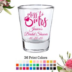 bridal shower shot glasses miss to mrs