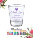 bridal shower shot glasses thank you