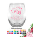 bridal shower wine glasses from miss to mrs