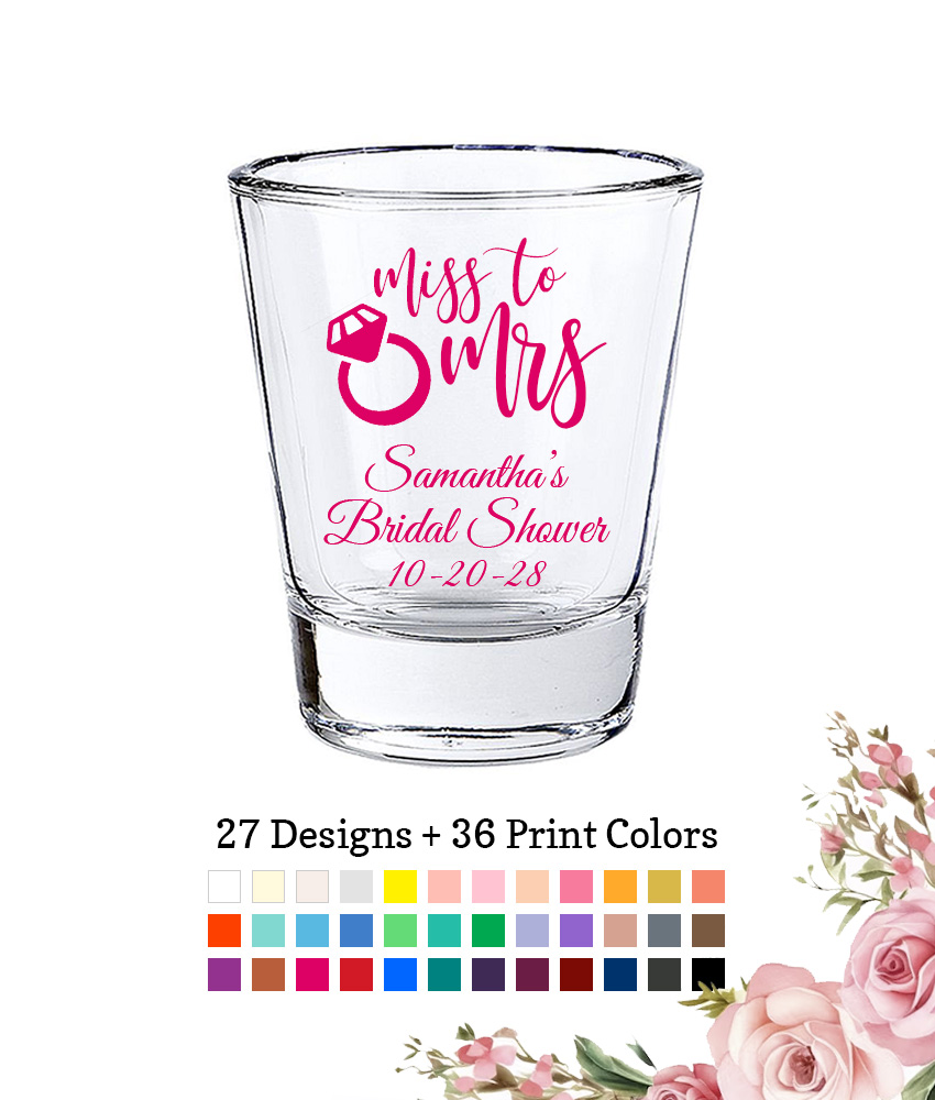 miss to mrs bridal shower favors shot glasses 1.75 oz miss to mrs bridal shower favors shot glasses 1.75 oz