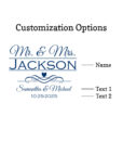 mr & mrs name customization options