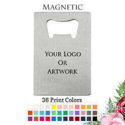 silver credit card magnetic bottle opener your logo