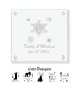 snowflake winter wedding coaster favors