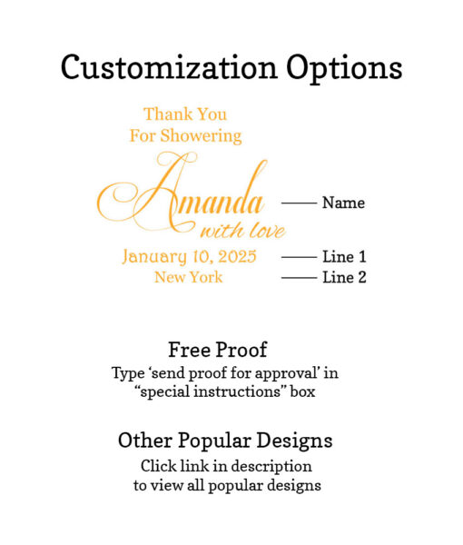 thank for showering customization options free proof