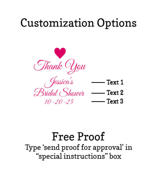 thank you customization options free proof