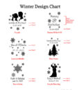 winter wedding screen print design chart