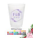 2 initial monogram floral box frosted flex cup