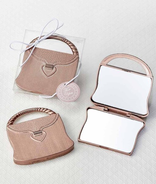 Dusty Rose Purse Compact Mirror