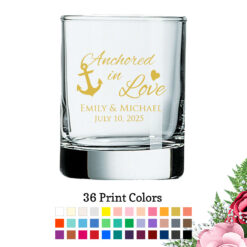 anchored in love votive shot glass