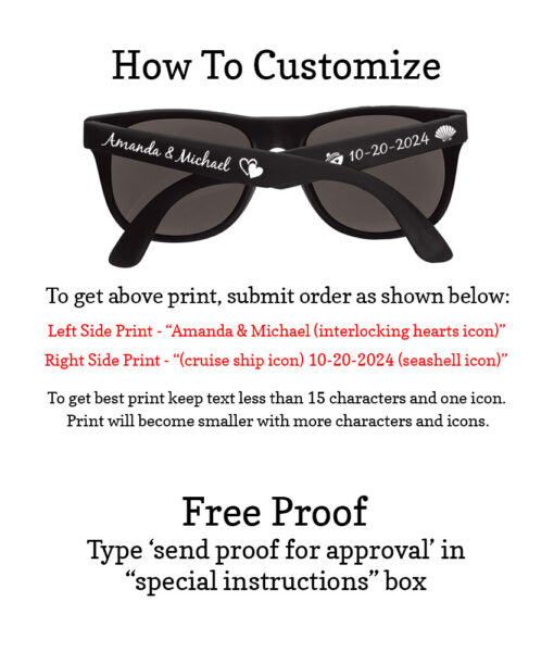 black or white sunglasses - how to customize