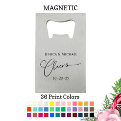 cheers silver credit card bottle opener