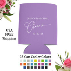 cheers wedding can cooler favors