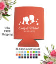 couple wedding can cooler favors