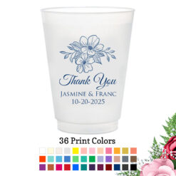 floral frosted flex cup