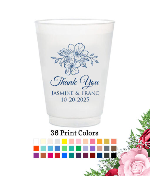 floral frosted flex cup