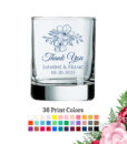 floral votive shot glass