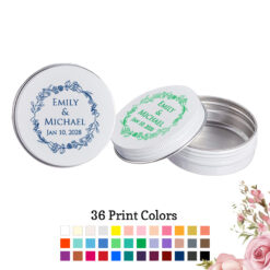 floral wreath personalized mint tins