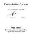 i do customization option free proof