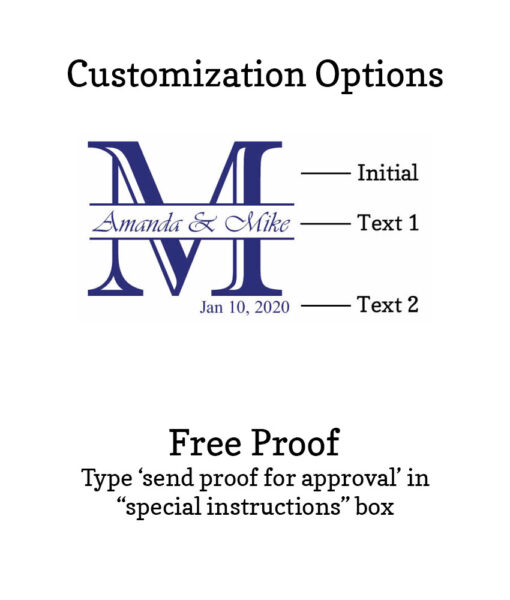initial monogram customization option free proof