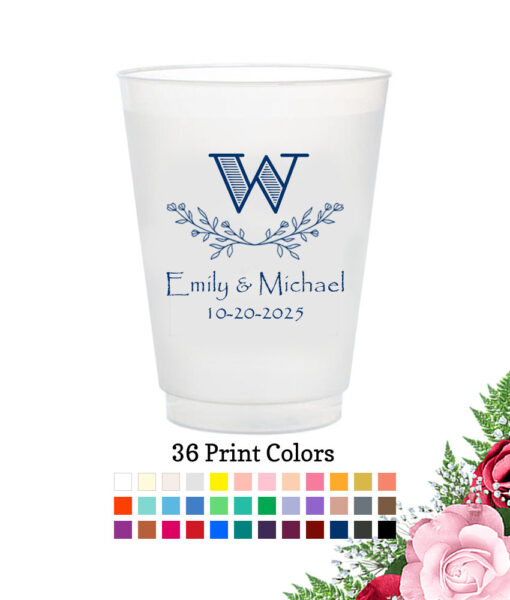 leaf monogram frosted flex cup