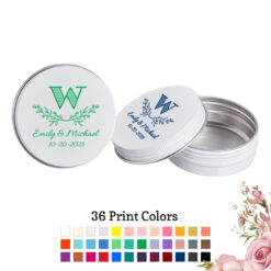 leaf monogram personalized mint tins