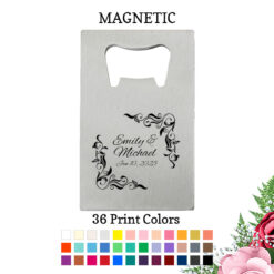 leaf scroll border silver credit card bottle opener