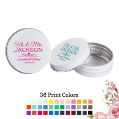 mr mrs last name scroll personalized mint tins