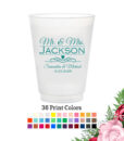 mr mrs name scroll frosted flex cup