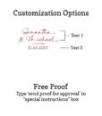 Names Signature customization options free proof