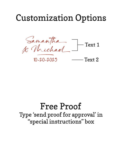 Names Signature customization options free proof