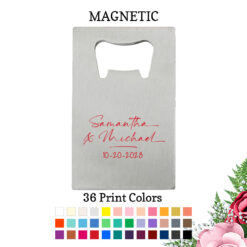 name signature silver credit card bottle opener