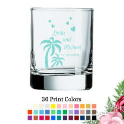 palm tree votive shot glass