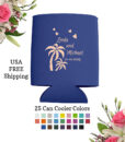 palm tree wedding can cooler favors