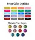 print color options including metallic print