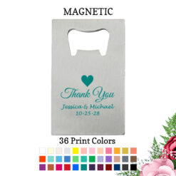 thank you silver credit card bottle opener