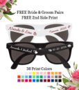 wedding sunglasses solid black or white frame colors